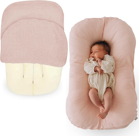 Max&So Baby Lounger Cover for Newborn - Stripe Pink Max&So Baby Lounger Cover for Newborn - Stripe Pink