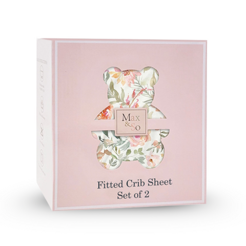 Crib Sheets for Girls - Watercolor Daila (Pack of 2) Crib Sheets for Girls - Watercolor Daila (Pack of 2)