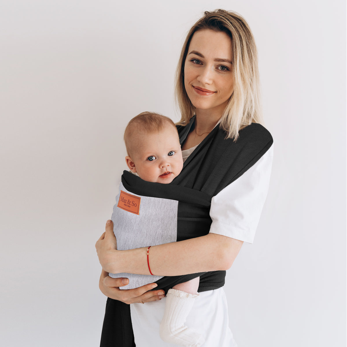 Baby Wrap Carrier - Black Gray