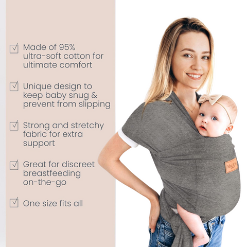 Baby Wrap carrier Dark Gray – Maxnso - Main Image
