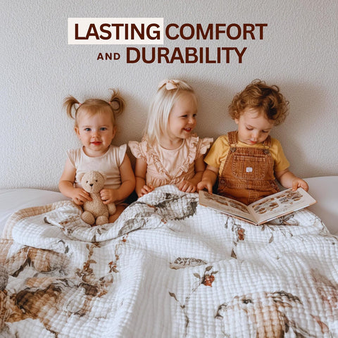Muslin Cotton Animal Baby Blanket - Gender Neutral for Newborns & Toddlers