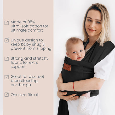 Baby Wrap Carrier - Black