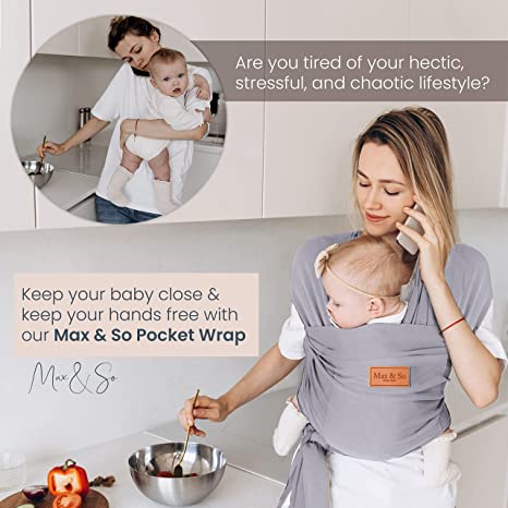 Baby Wrap Carrier - Gray