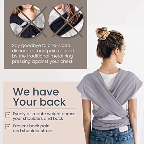 Baby Wrap Carrier - Gray